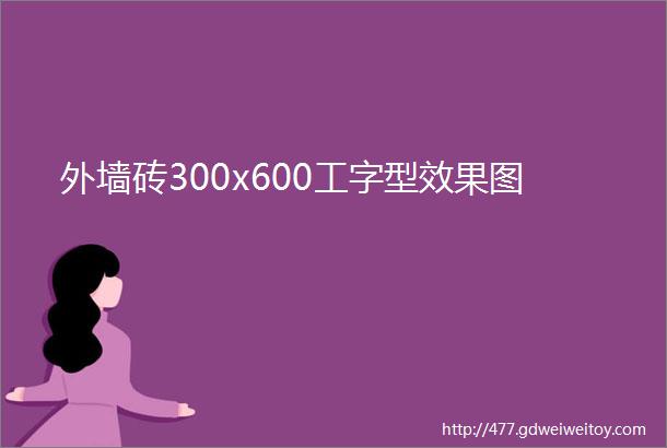 外墙砖300x600工字型效果图